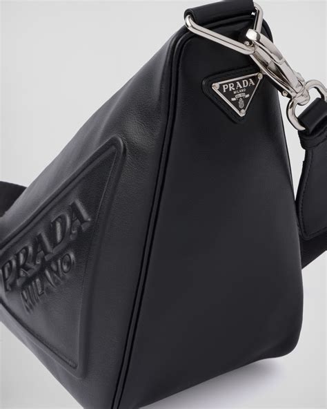 prada triangle bag large|Prada triangle shoulder bag.